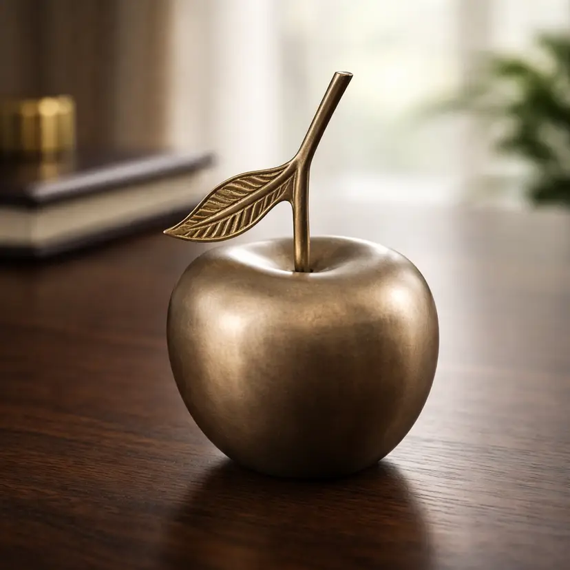 Brass Apple, 4" Tall