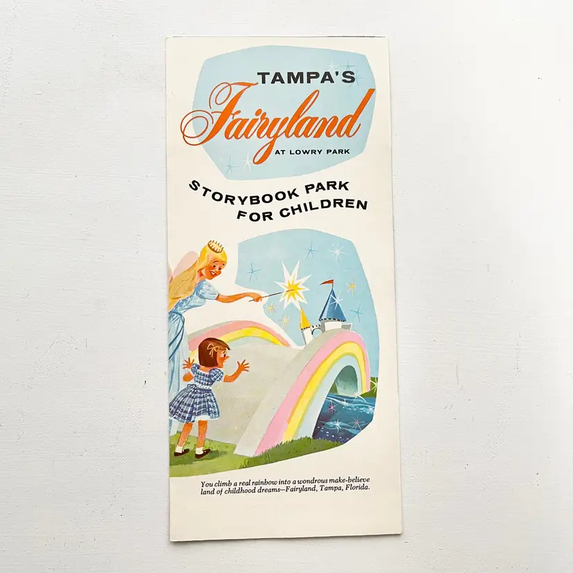 Tampa Florida Lowry Fairyland Zoo Amusement Park Souvenir Brochure Vtg 1960s