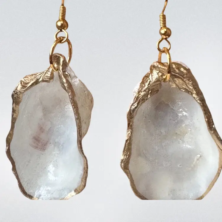'A Touch of the Coast' Oyster Shell Earrings - New!