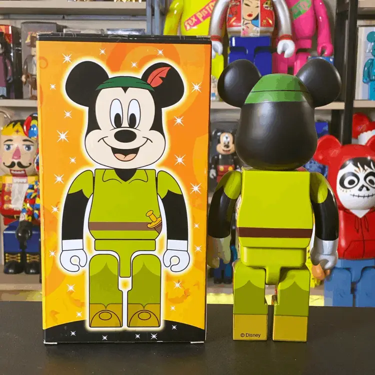 Bearbrick 400% Mickey Mouse as Peter Pan Halloween