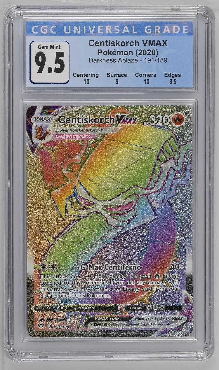 Centiskorch VMAX Darkness Ablaze 191/189 CGC 9.5 Pokemon 2020 English