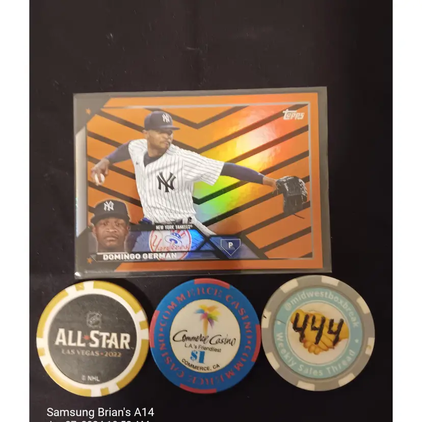 2023 Topps Update Domingo German Orange and Black Foil - New York Yankees