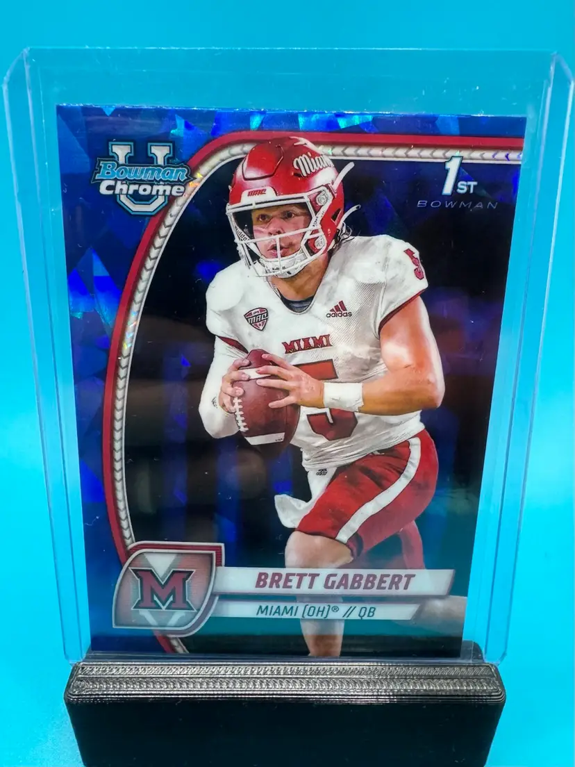 Brett Gabbert 1st Bowman Chrome U Sapphire Miami Of Ohio RedHawks