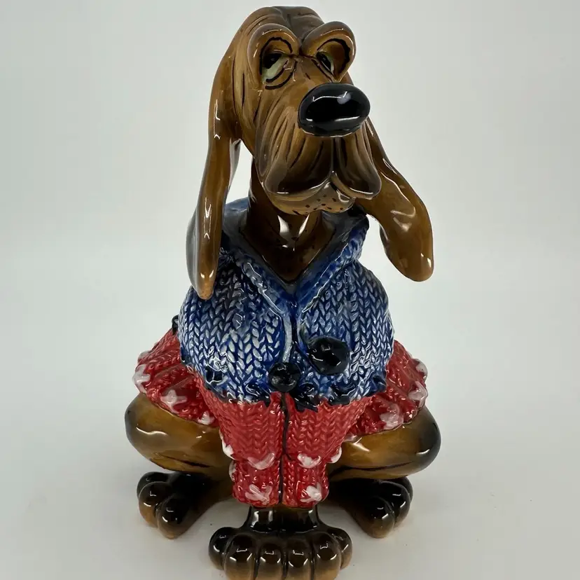 Anthropomorphic Lynda Corneille SWAK Basset Hound Wearing A Sweater