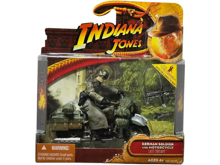 Indiana Jones Last Crusade German Soldier With Motorcycle 2008 Hasbro