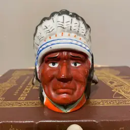 Vintage Native American Porcelain Ceramic Bank Japan