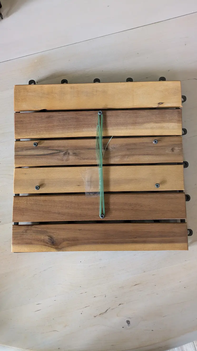 Acacia Wood Slat Tile Wall Plant Mount Kit