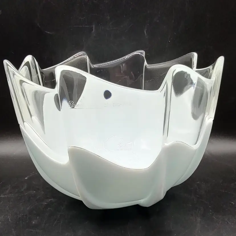Rosenthal Studio Line Clear And White Art Glass Bowl