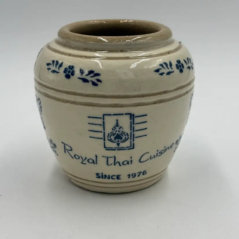 Royal Thai Cuisine Restaurant Since 1976 Dragon California Stoneware Crock Jar Vase