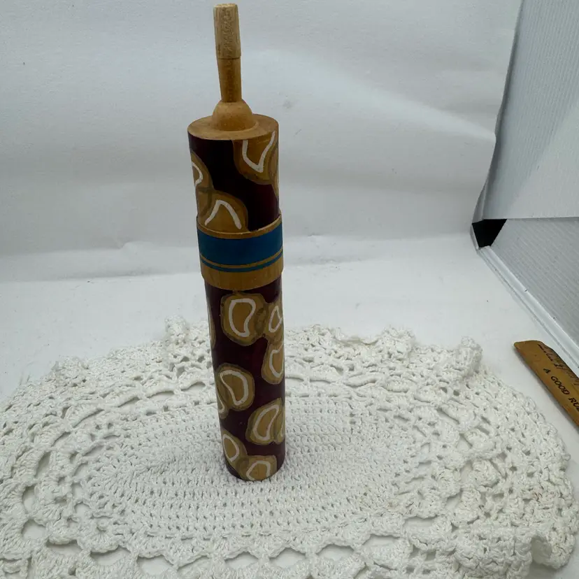 Wooden Art Piece, Made In Japan And Signed By Artist; Unsure Of Use
