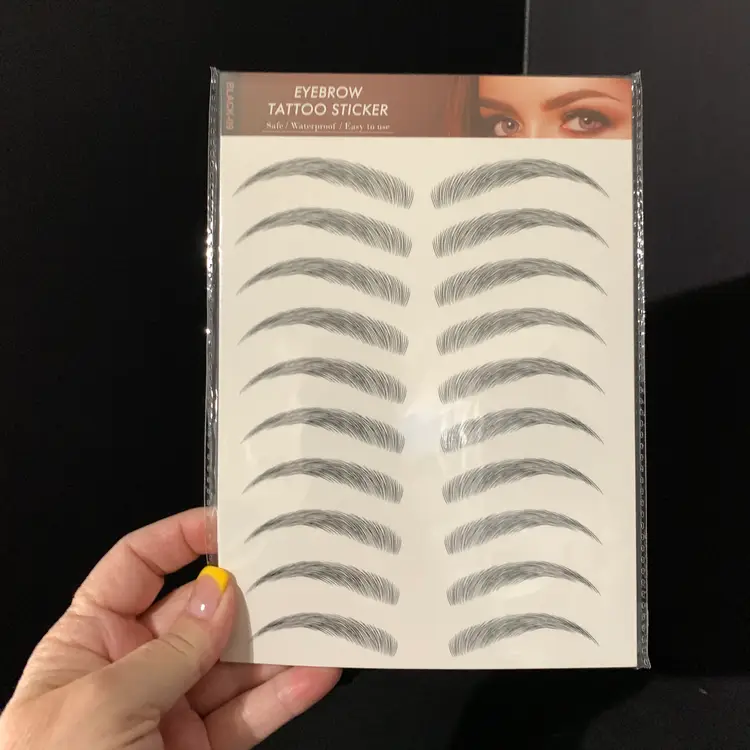 Eyebrow Tattoo Stickers  Black-09