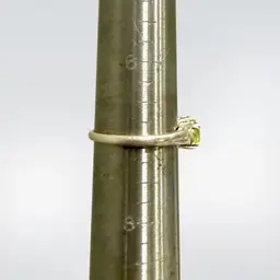 Sterling Silver Green Peridot 5 Stone Ring Size 7, 2g