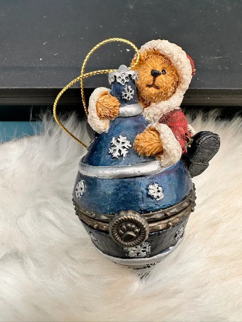 NICHOLAS FARKLEFLAKE-BOYDS BEARS Hinged Ornament, RESIN ORNAMENT