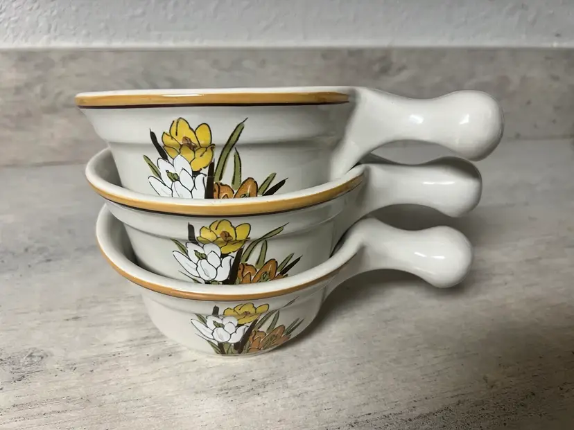 Cal Org Lilies & Cattails Soup Bowls (3)