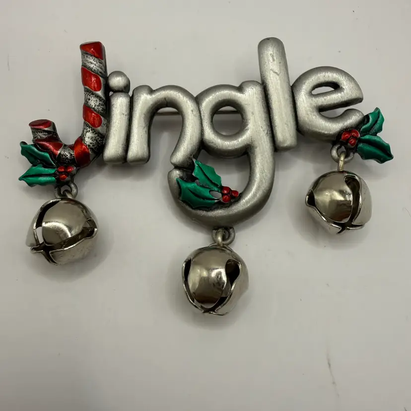 JJ Jingle Bell Brooch 2.5”