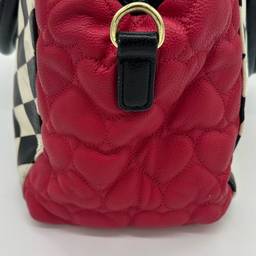 Handbag - Betsey Johnson Black White Red Checkered Tote - 16”W x 10”H Some Wear To Handles