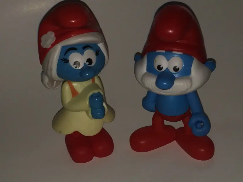 Smurfette and Papa Smurf 5" tall 2016