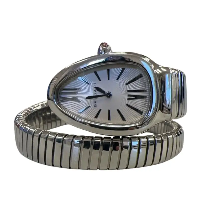Bulgari Stainless Steel Serpenti Tubogas Single Spiral Watch