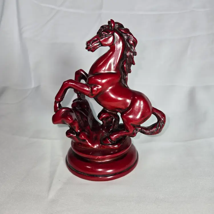 Carved Zodiac Horse Heavy Resin Detailed French