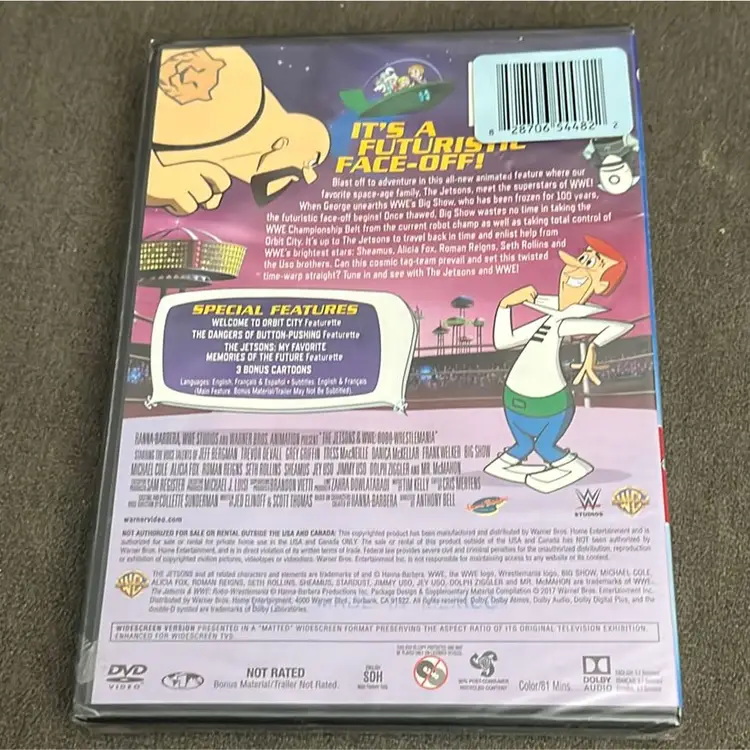 The Jetsons & WWE Robo-Wrestlemania DVD *New & Factory Sealed* OOP