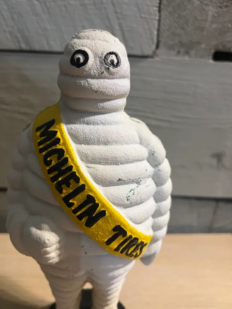 Michelin Man Bibendum Sydney 1938 Cast Iron 9” Tall Advertising Model Statue