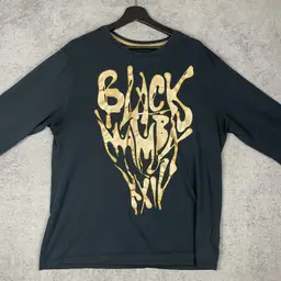 Nike Black Mamba Shirt Mens XL Black Dri-FIT Long Sleeve Kobe Bryant Gold Logo M10-3186