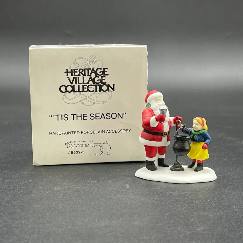 Dept 56 Tis The Season Santa 5539-5 Heritage Christmas Village Collection VTG