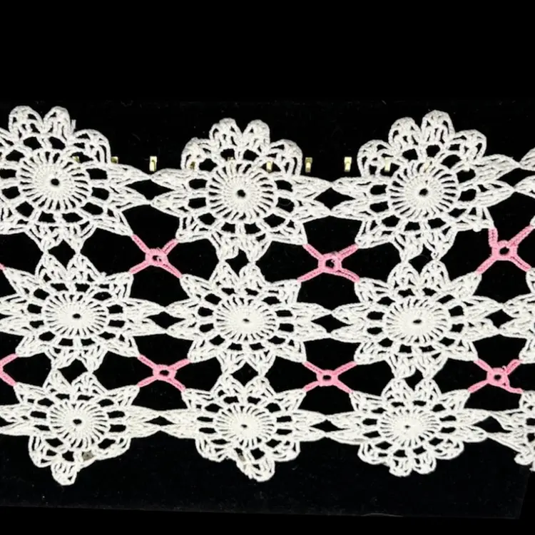 Flower With Pink Doilie