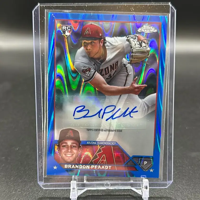 Brandon Pfaadt 2023 Topps Chrome Update RC Auto Blue Raywave /150 Arizona Diamondbacks 