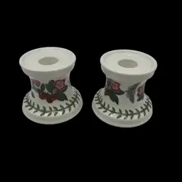 Portmerion Botanic Garden Candlestick Holders, 3x3”