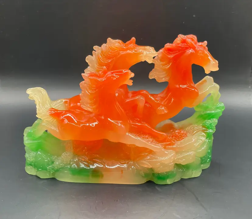 Colorful Resin Horse Trio