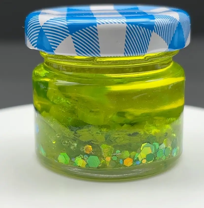 Tiny Glass Jar Of Whole Pickles Fidget