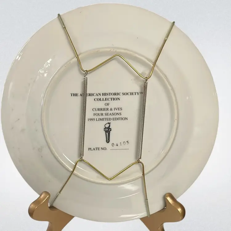 Currier & Ives 1995 Limited Edition Plate