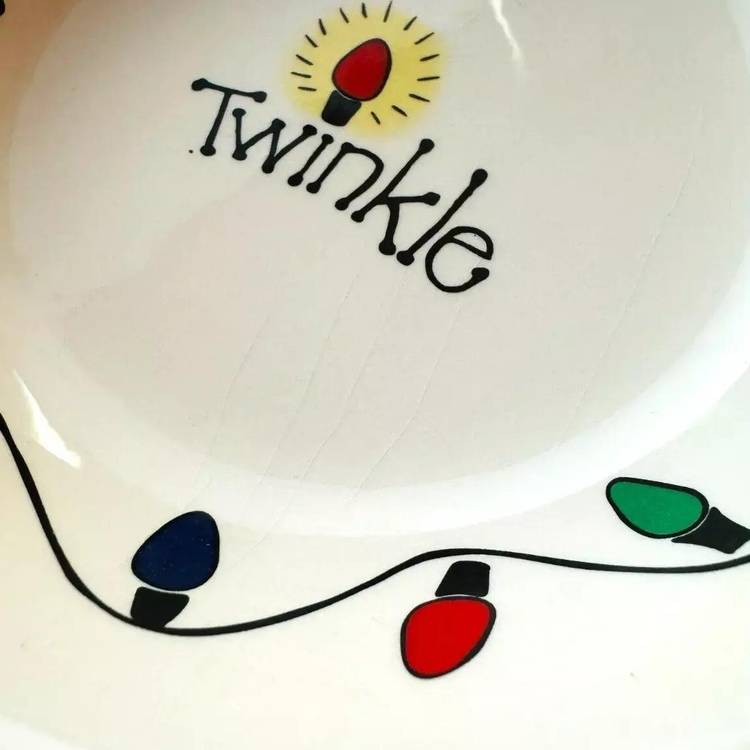 Twinkle Landis International Christmas Holiday Lights Bowl 7.5