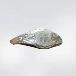 Antique Sterling Monogram L Ring 3.5”