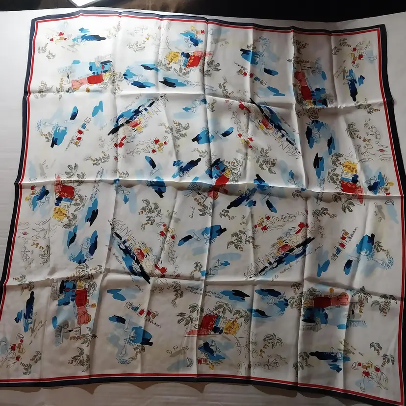Vintage & RARE, PENDELTON Square  Silk Scarf, 42x42, Printed in Korea