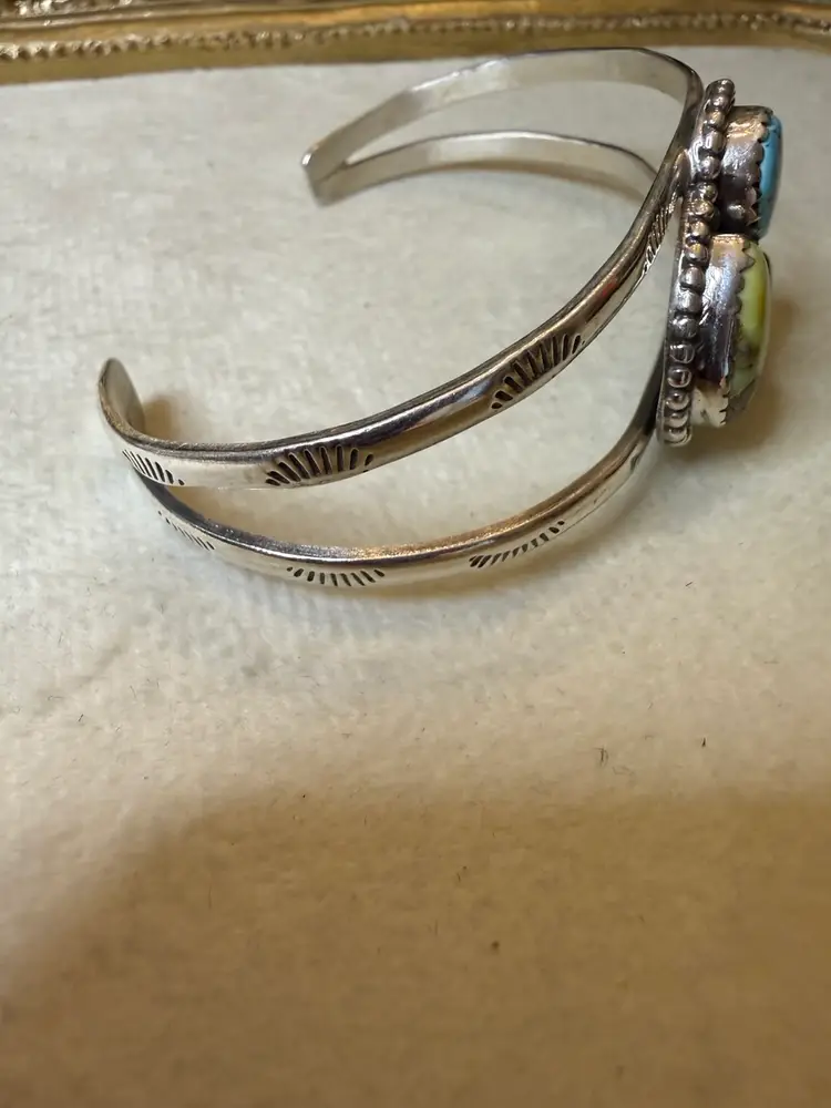 Sterling And Turquoise Cuff