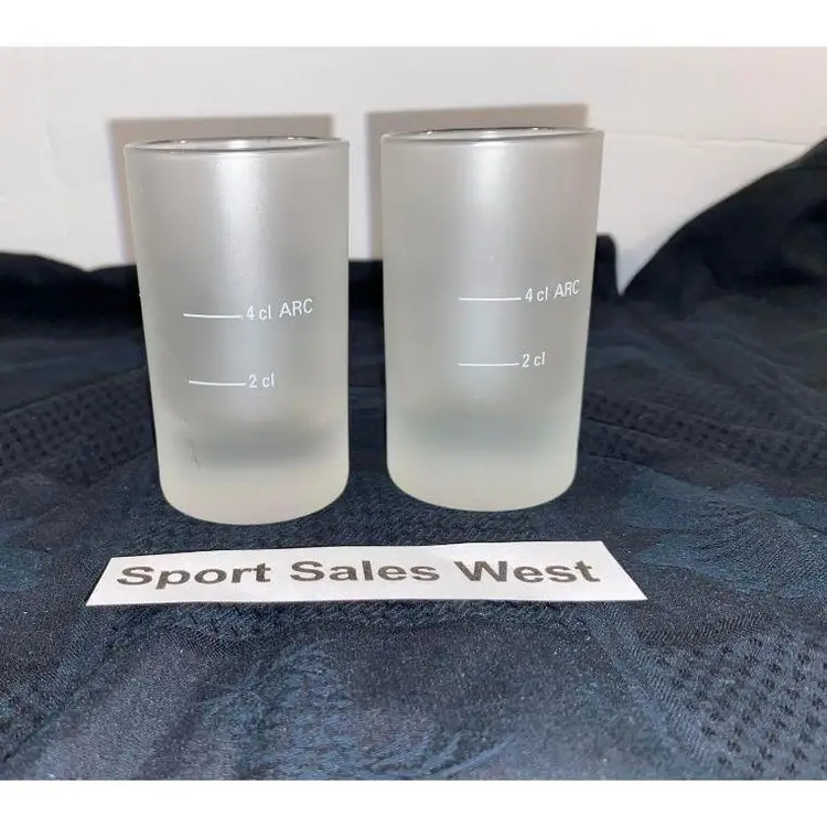 Pair of Jagermeister Frosted Shot Glasses Used in Excellent Condition!