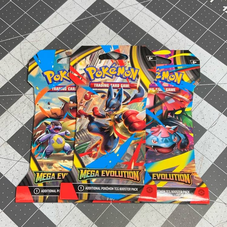 Single Booster Mega Evolution Pokemon Hang Pack Random Cover Art