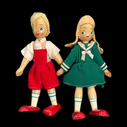 🇩🇰🇩🇰Denmark Hand Painted Hand Made Clothing Dutch Boy And Girl