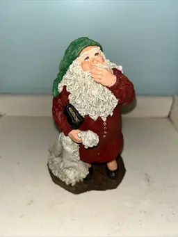 Vintage June McKenna Santa Christmas Figurine 1993 "Good Night's Sleep" 6.5 in