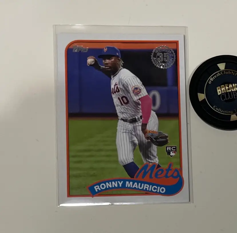 Ronny Mauricio RC 1989 Topps New York Mets