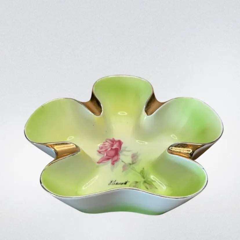 Numbered 33/167 Hand painted Signed Vintage Ashtray @2x7