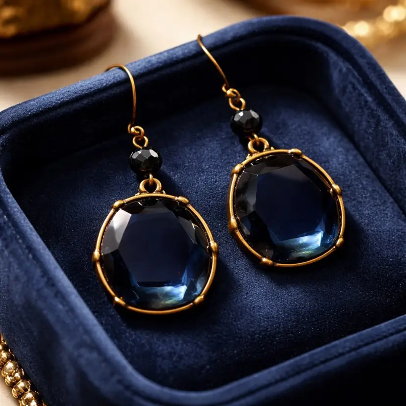 Chico's Teal Blue Faceted Drop Earrings, 2"