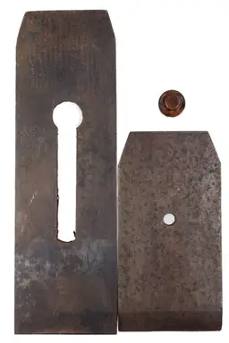 Huge Antique Thick Tapered Double Plane Iron 2-1/2" Wide - Unmarked