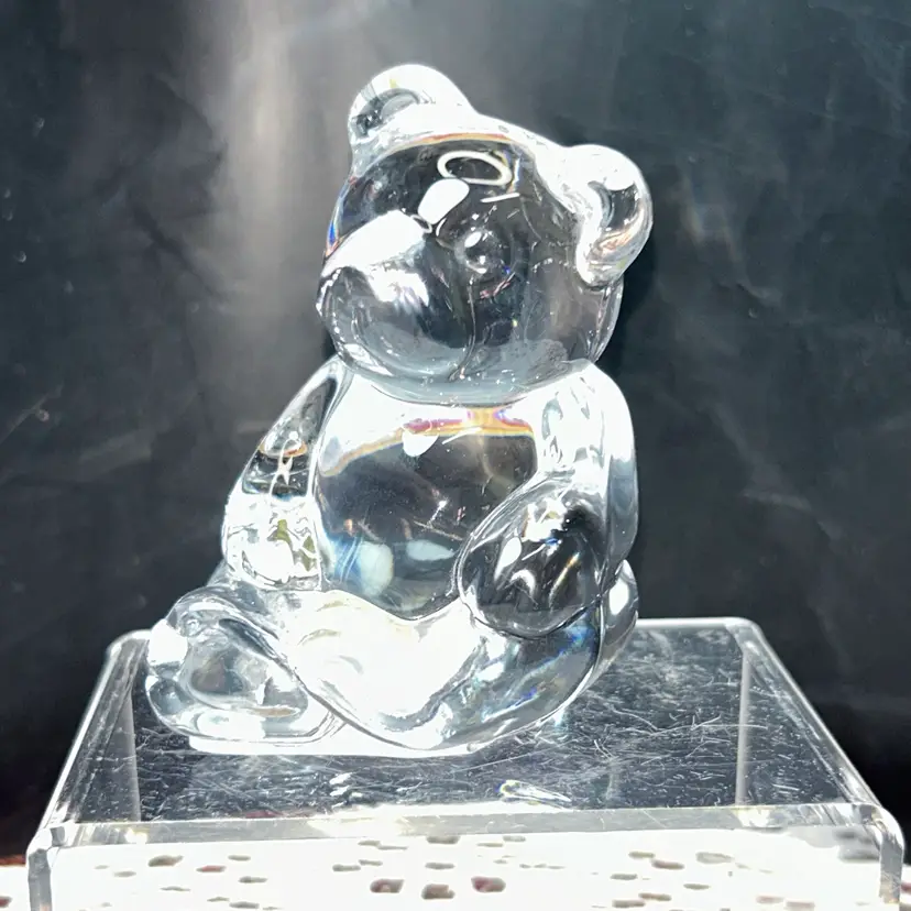 Vintage Princess House Lead Crystal Bear Figurine