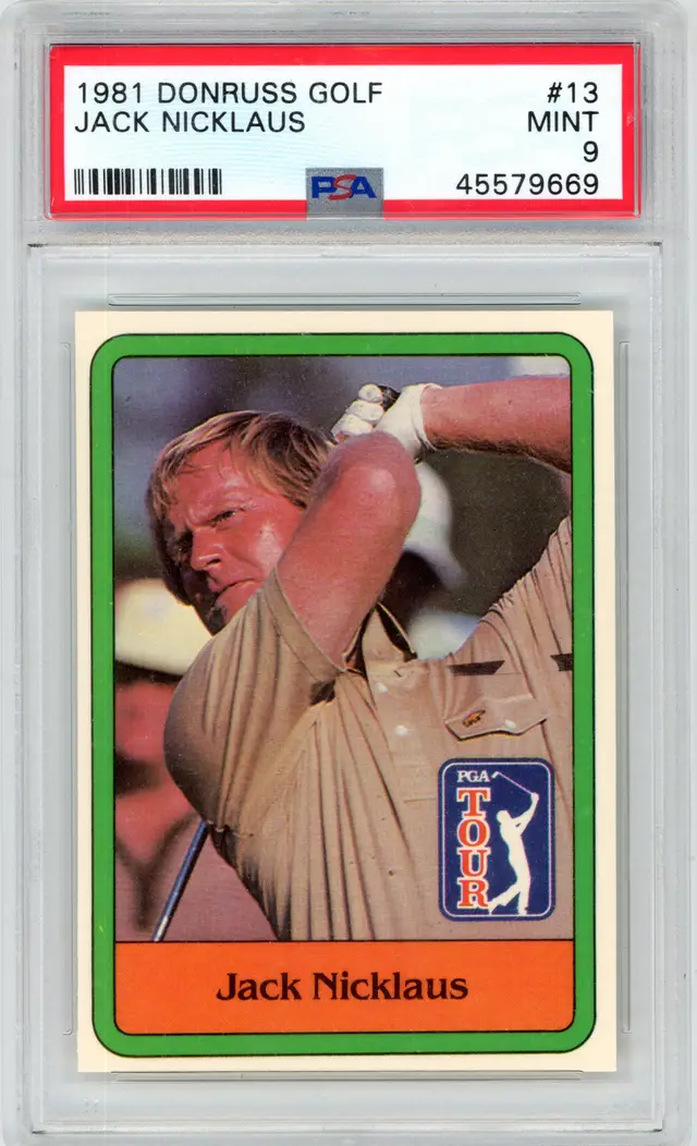 1981 Donruss Golf Jack Nicklaus #13 RC Rookie PSA 9 MINT *HIGH GRADE!*