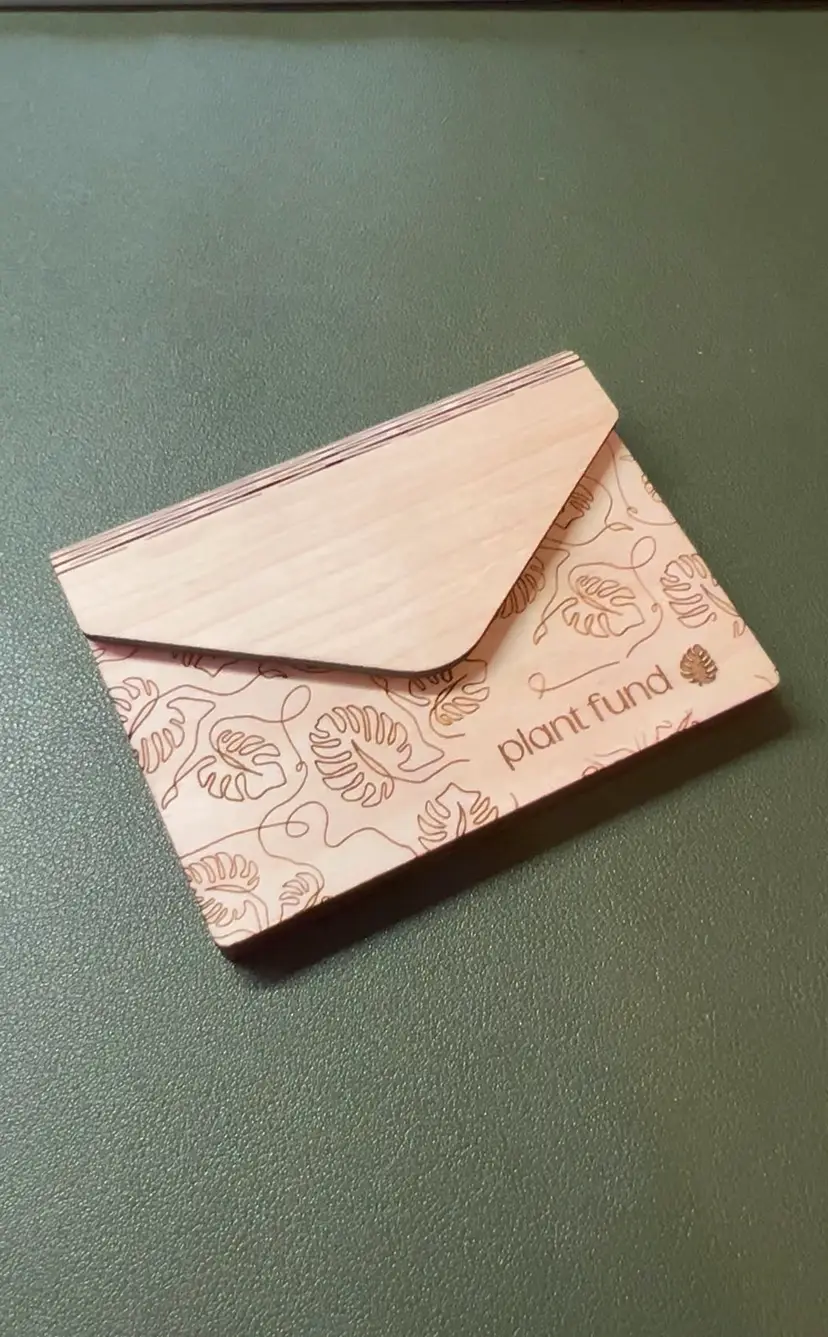 Plant Lover Wooden Gift Card Holder