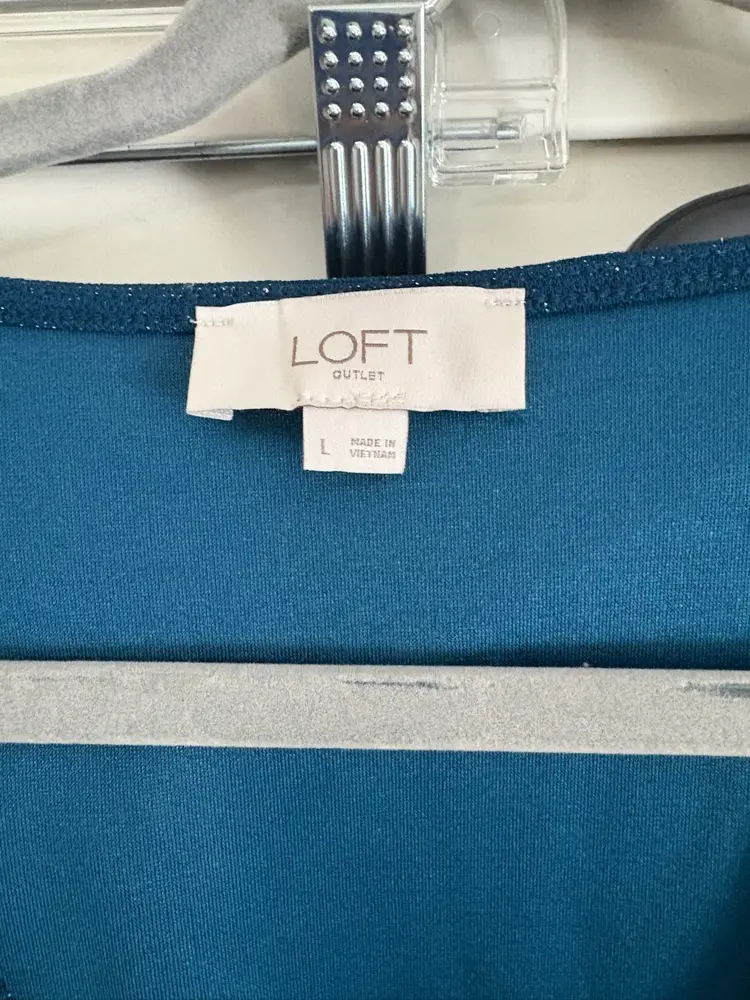 LOFT Blue Dress Size Large