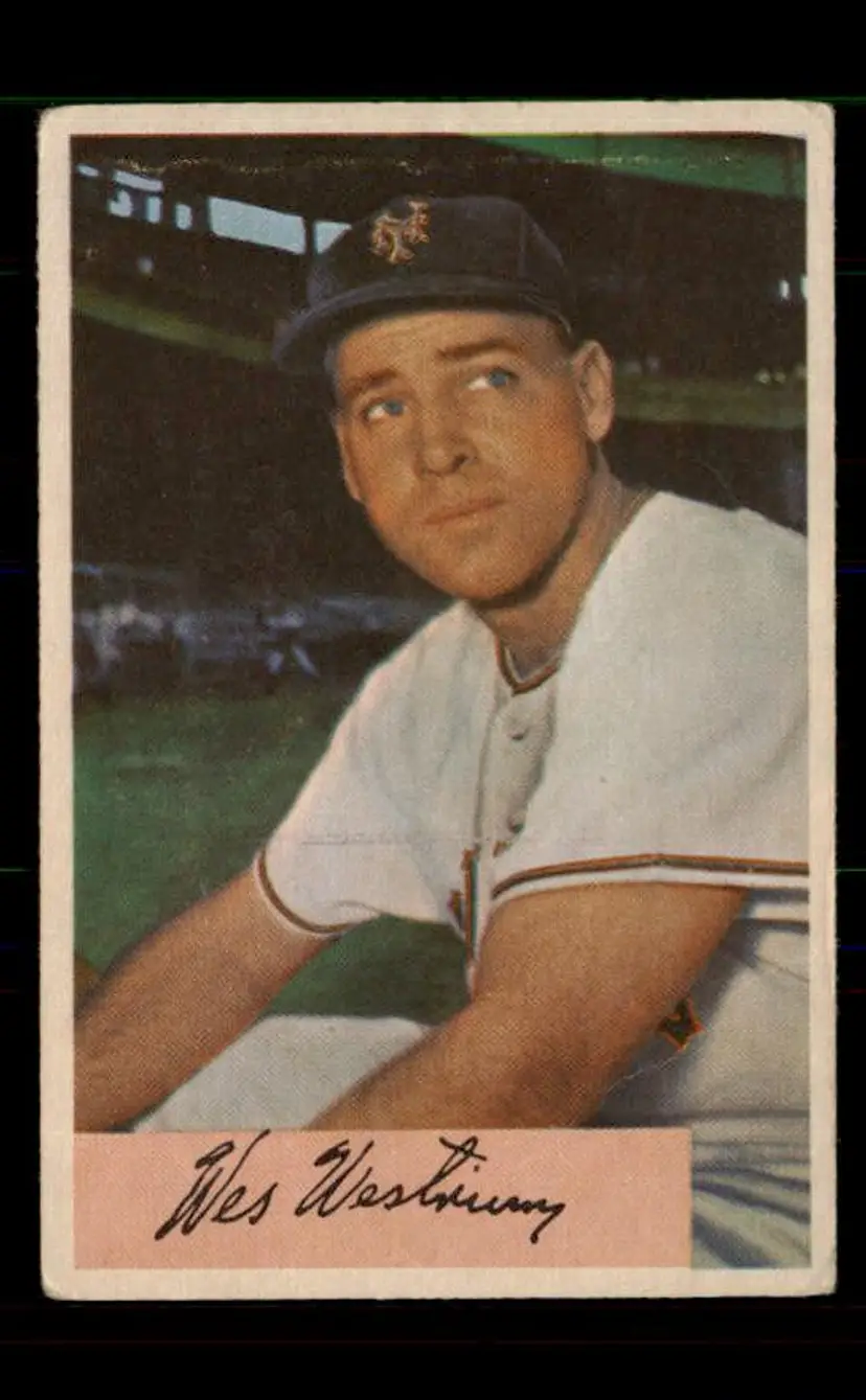 1954 Bowman #25b Wes Westrum - (pk-tl3) - New York Giants